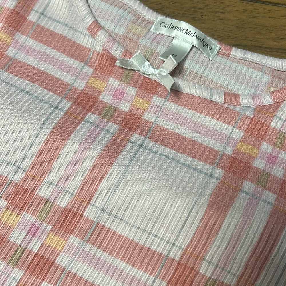 Catherine Malandrino Pink and White Pajama Set - Picture 4 of 6